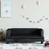 Vidaxl kinderbank 80x45x30 cm fluweel zwart