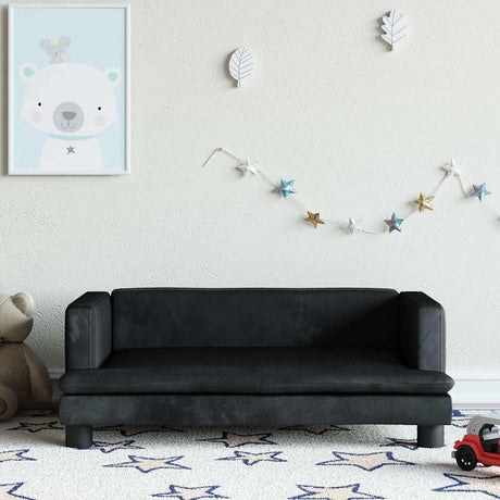 Vidaxl kinderbank 80x45x30 cm fluweel zwart