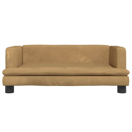 Vidaxl kinderbank 80x45x30 cm fluweel bruin