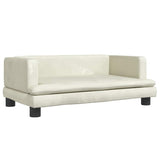 Vidaxl kinderbank 80x45x30 cm fluweel crèmekleurig
