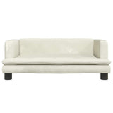 Vidaxl kinderbank 80x45x30 cm fluweel crèmekleurig