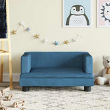 Vidaxl kinderbank 60x40x30 cm fluweel blauw