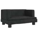 Vidaxl kinderbank 60x40x30 cm fluweel zwart