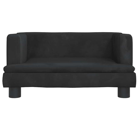 Vidaxl kinderbank 60x40x30 cm fluweel zwart