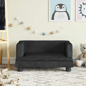 Vidaxl kinderbank 60x40x30 cm fluweel zwart