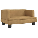 Vidaxl kinderbank 60x40x30 cm fluweel bruin