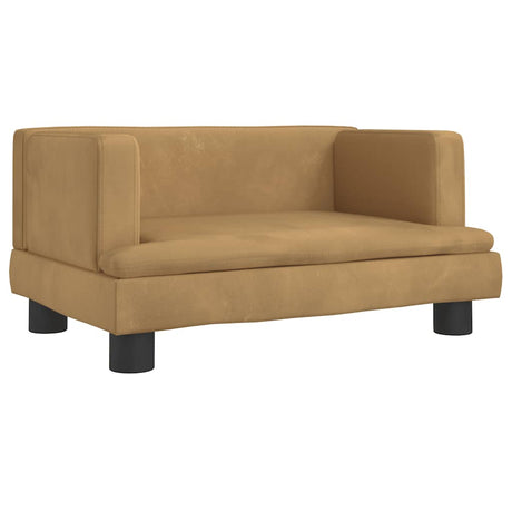 Vidaxl kinderbank 60x40x30 cm fluweel bruin