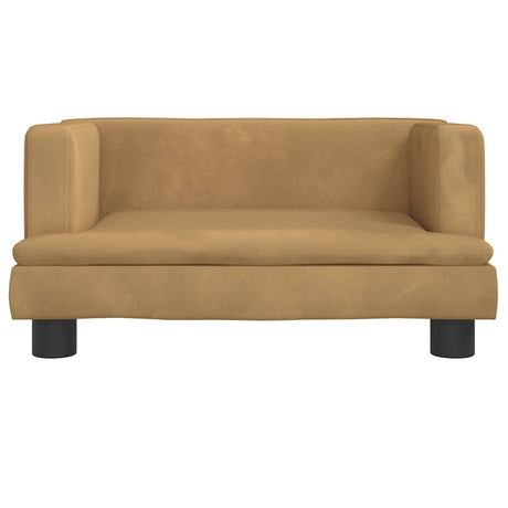 Vidaxl kinderbank 60x40x30 cm fluweel bruin