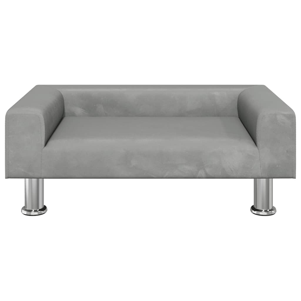 Vidaxl kinderbank 70x45x26,5 cm fluweel lichtgrijs