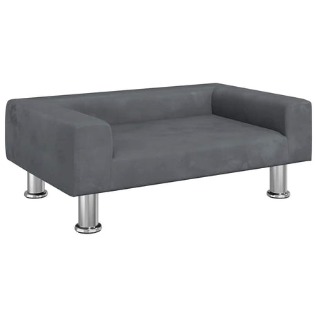 Vidaxl kinderbank 70x45x26,5 cm fluweel donkergrijs