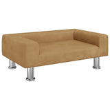 Vidaxl kinderbank 70x45x26,5 cm fluweel bruin
