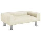 Vidaxl kinderbank 70x45x26,5 cm fluweel crèmekleurig
