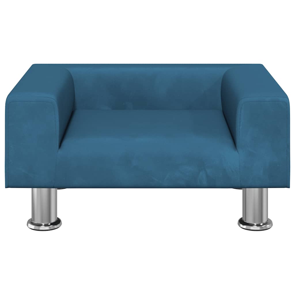 Vidaxl kinderbank 50x40x26,5 cm fluweel blauw