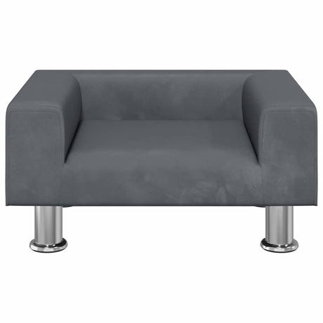 Vidaxl kinderbank 50x40x26,5 cm fluweel donkergrijs
