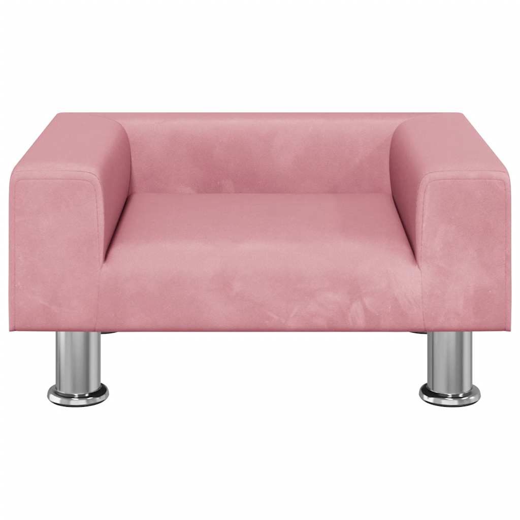 Vidaxl kinderbank 50x40x26,5 cm fluweel roze
