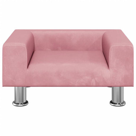 Vidaxl kinderbank 50x40x26,5 cm fluweel roze