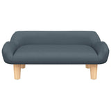 Vidaxl kinderbank 70x40x24 cm stof donkergrijs