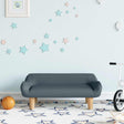 Vidaxl kinderbank 70x40x24 cm stof donkergrijs