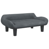 Vidaxl kinderbank 70x40x24 cm fluweel donkergrijs