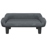 Vidaxl kinderbank 70x40x24 cm fluweel donkergrijs