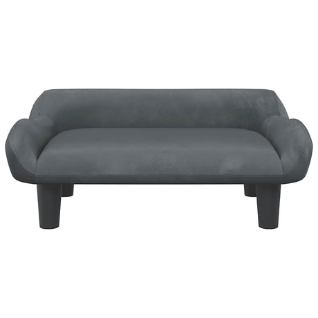 Vidaxl kinderbank 70x40x24 cm fluweel donkergrijs