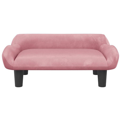Vidaxl kinderbank 70x40x24 cm fluweel roze