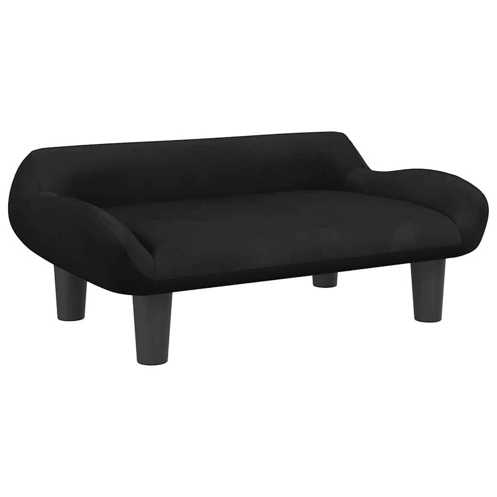 Vidaxl kinderbank 70x40x24 cm fluweel zwart