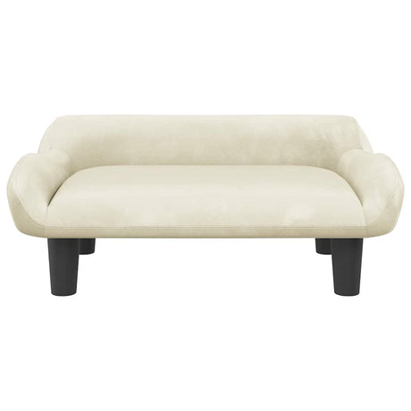 Vidaxl kinderbank 70x40x24 cm fluweel crèmekleurig