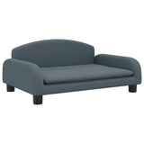 Vidaxl kinderbank 70x45x30 cm stof donkergrijs