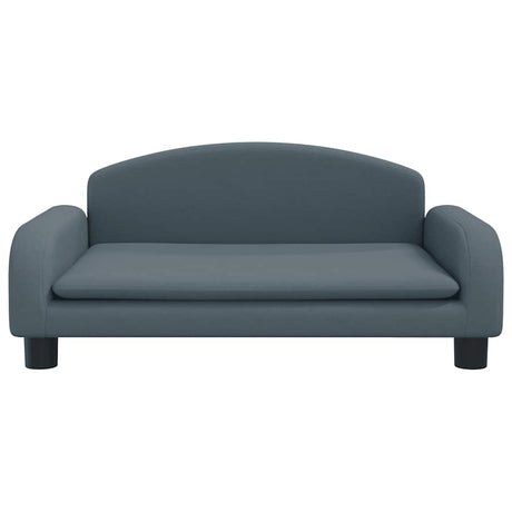 Vidaxl kinderbank 70x45x30 cm stof donkergrijs