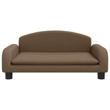 Vidaxl kinderbank 70x45x30 cm stof bruin