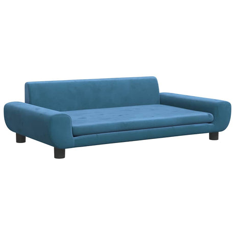 Vidaxl kinderbank 100x54x33 cm fluweel blauw