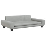 Vidaxl kinderbank 100x54x33 cm fluweel lichtgrijs