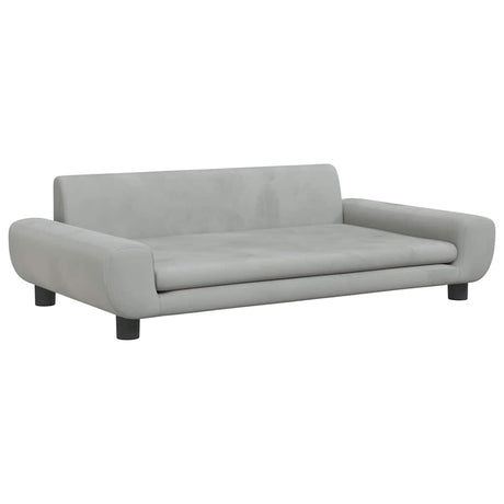 Vidaxl kinderbank 100x54x33 cm fluweel lichtgrijs