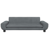Vidaxl kinderbank 100x54x33 cm fluweel donkergrijs