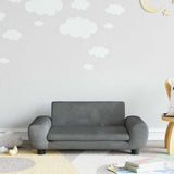 Vidaxl kinderbank 70x45x33 cm fluweel donkergrijs