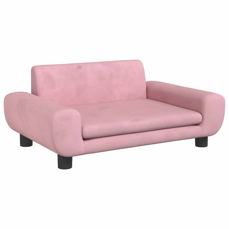 Vidaxl kinderbank 70x45x33 cm fluweel roze