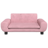 Vidaxl kinderbank 70x45x33 cm fluweel roze
