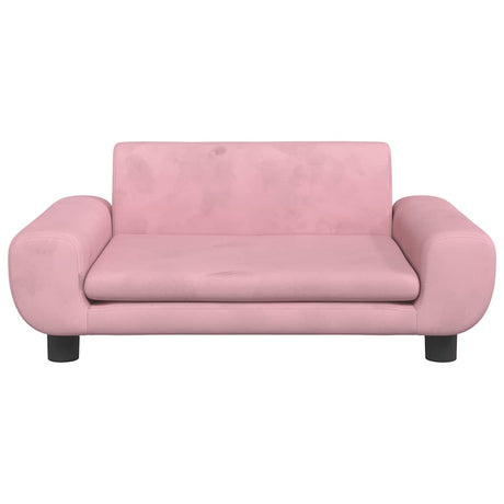 Vidaxl kinderbank 70x45x33 cm fluweel roze