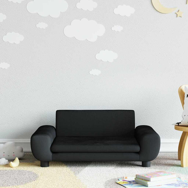 Vidaxl kinderbank 70x45x33 cm fluweel zwart