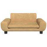 Vidaxl kinderbank 70x45x33 cm fluweel bruin