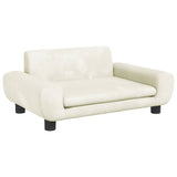 Vidaxl kinderbank 70x45x33 cm fluweel crèmekleurig