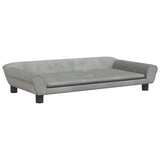 Vidaxl kinderbank 100x50x26 cm fluweel lichtgrijs
