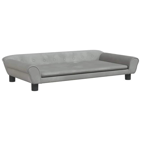Vidaxl kinderbank 100x50x26 cm fluweel lichtgrijs