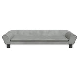Vidaxl kinderbank 100x50x26 cm fluweel lichtgrijs