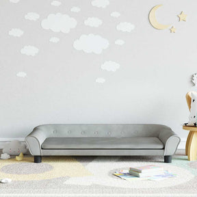 Vidaxl kinderbank 100x50x26 cm fluweel lichtgrijs