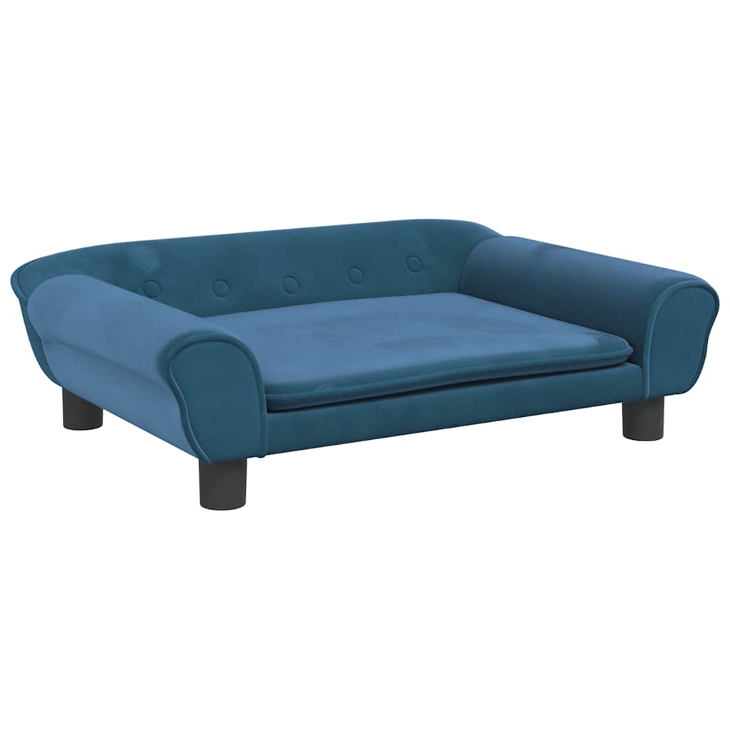 Vidaxl kinderbank 70x45x26 cm fluweel blauw