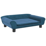 Vidaxl kinderbank 70x45x26 cm fluweel blauw