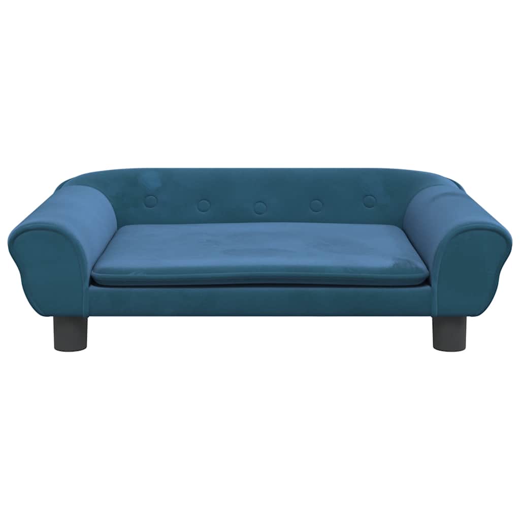 Vidaxl kinderbank 70x45x26 cm fluweel blauw