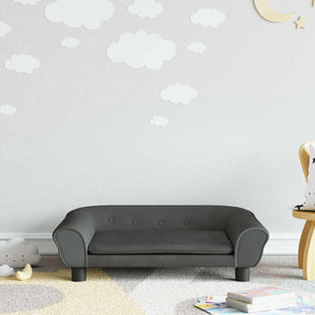 Vidaxl kinderbank 70x45x26 cm fluweel donkergrijs